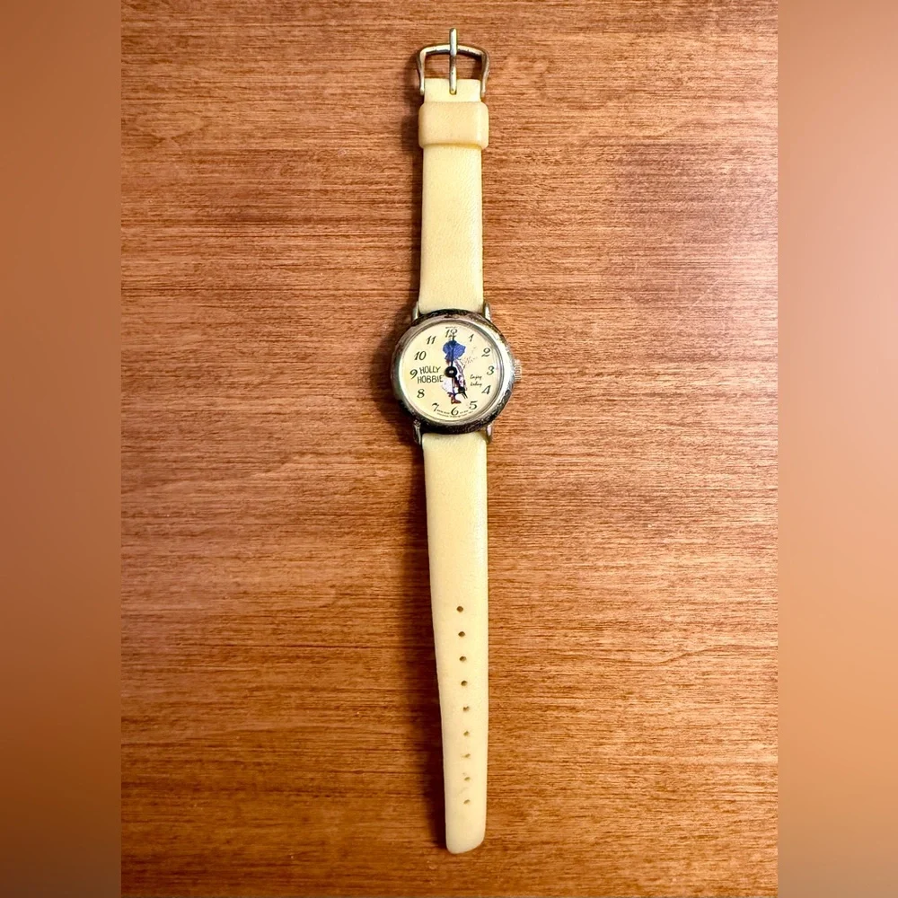 Vintage 1980's Holly Hobbie Watch with Creamy Yellow Strap